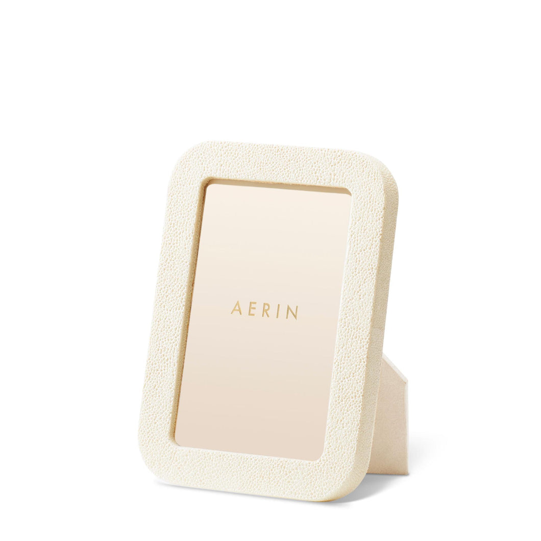 AERIN Modern Shagreen 4x6 Frame - Cream