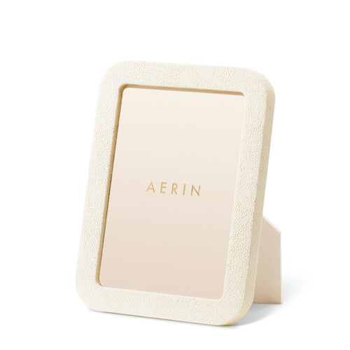 AERIN Modern Shagreen 5x7 Frame - Cream