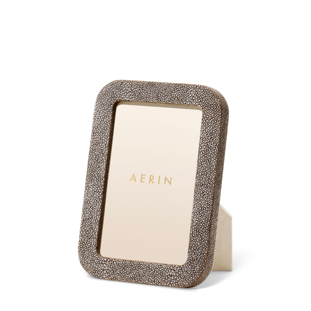 AERIN Modern Shagreen 4x6 Frame - Chocolate