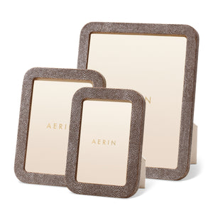 AERIN Modern Shagreen 4x6 Frame - Chocolate