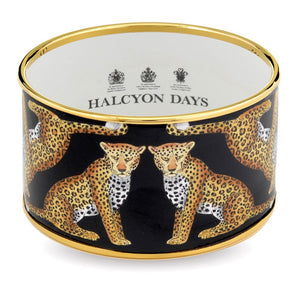 Halcyon Days "Leopard Cuff Black" Bangle