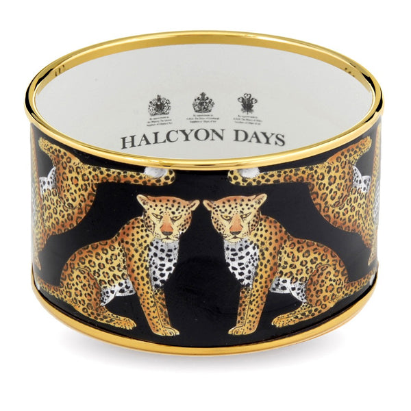 Load image into Gallery viewer, Halcyon Days &quot;Leopard Cuff Black&quot; Bangle
