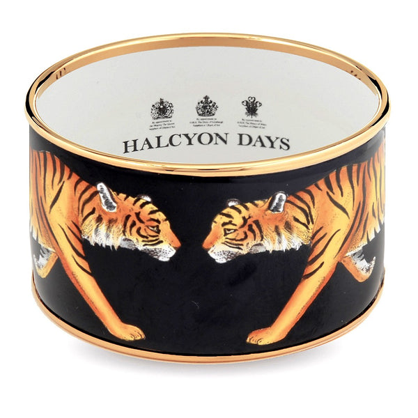 Load image into Gallery viewer, Halcyon Days &quot;Tiger Cuff Black&quot; Bangle
