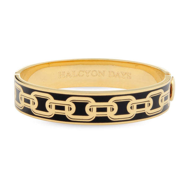 Load image into Gallery viewer, Halcyon Days &quot;Chain Black &amp; Gold&quot; Bangle
