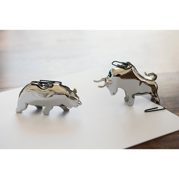 Load image into Gallery viewer, Philippi Bull &amp; Bear Paper Clip Holder
