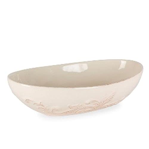 GG Collection Companies Acanthus Embossed Stoneware Oval Serving Bowl