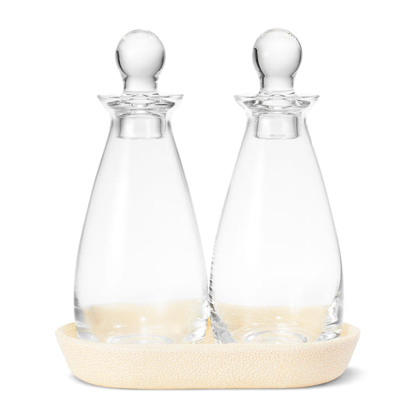 Load image into Gallery viewer, AERIN Shagreen Oil and Vinegar Bottle Set
