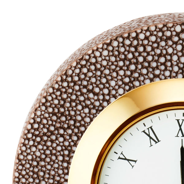 Load image into Gallery viewer, AERIN Shagreen Desk Clock - Chocolate
