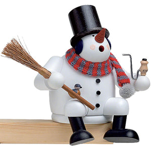KWO Snowman, Sitting 6.7" Incense Smoker