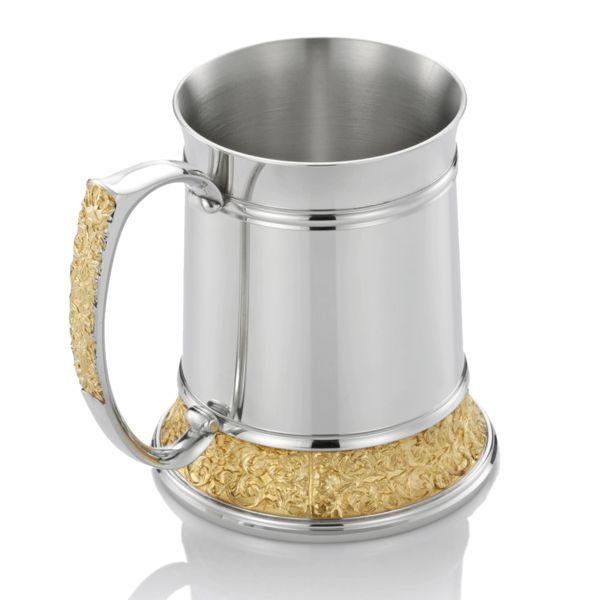 Load image into Gallery viewer, Royal Selangor Classic Expressions Gilt Tankard LG

