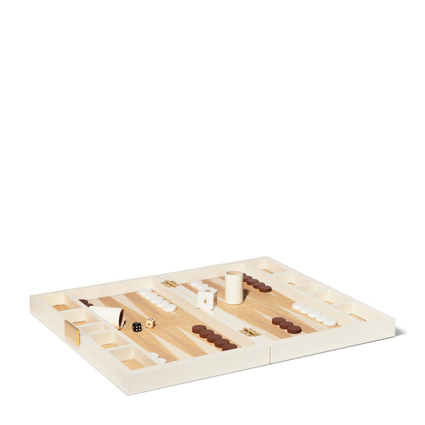 Load image into Gallery viewer, AERIN Lacquer Raffia Backgammon Set

