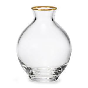 AERIN Sancia Plum Glass Vase - Clear