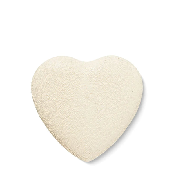 Load image into Gallery viewer, AERIN Shagreen Heart Hand Mirror, Cream
