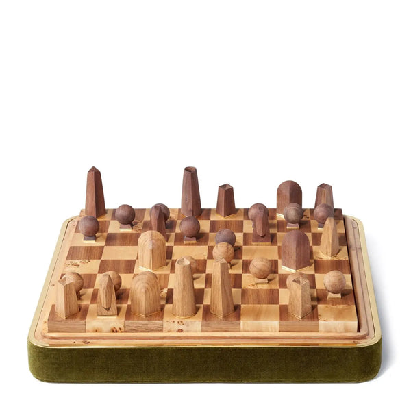 Load image into Gallery viewer, AERIN Velvet Chess Set, Moss
