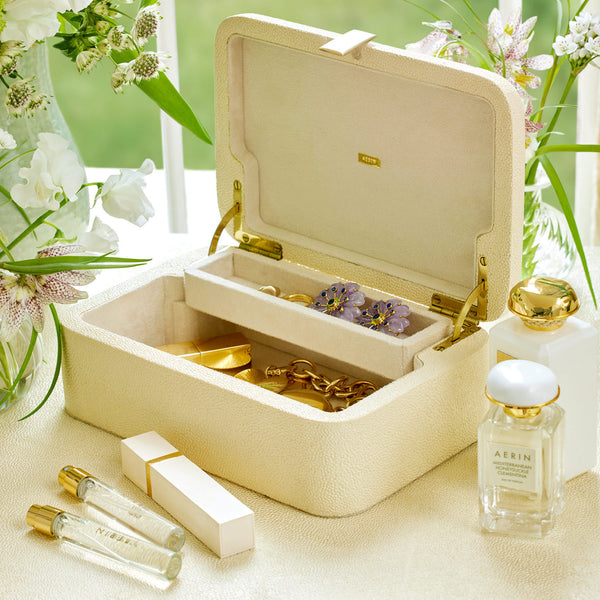 Load image into Gallery viewer, AERIN Abella Shagreen Small Jewelry Box
