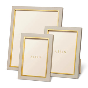 AERIN Varda Lacquer Frame, Taupe - 5 x 7"