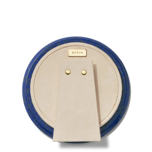 AERIN Cassiel Mosaic Round Frame, Lapis, Malachite