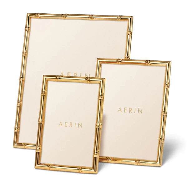 Load image into Gallery viewer, AERIN Ava Bamboo Frame 8 x 10, Gold
