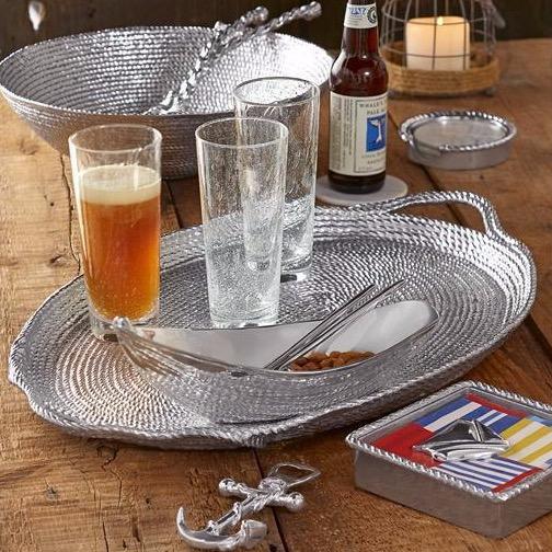Load image into Gallery viewer, Mariposa Rope Oversized Oval Tray
