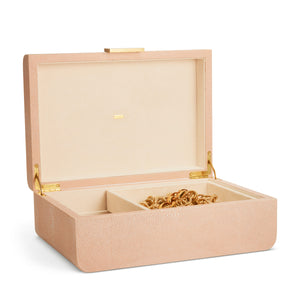AERIN Modern Shagreen Large Jewelry Box - Blush