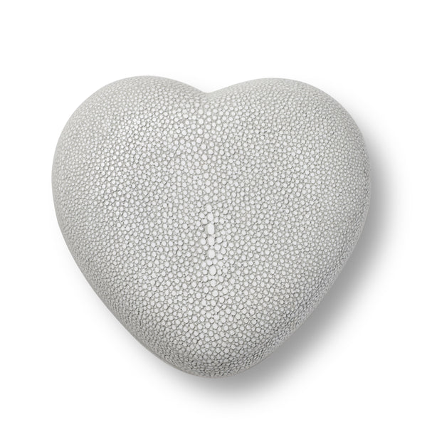 Load image into Gallery viewer, AERIN Shagreen Heart Box - Dove
