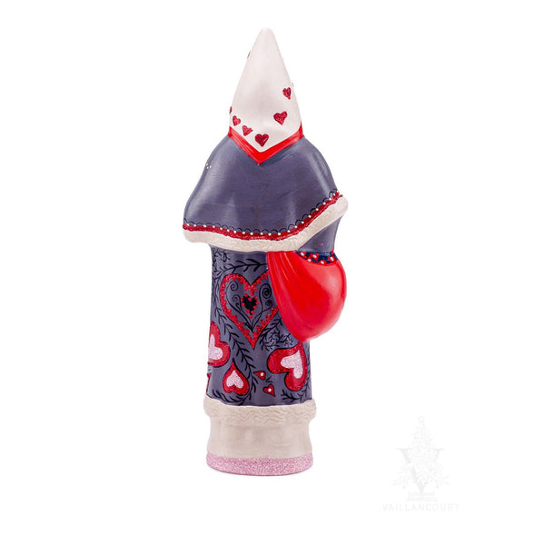 Load image into Gallery viewer, Vaillancourt Folk Art - Valentine Santa: Sealed with a Kiss Chalkware Figurine
