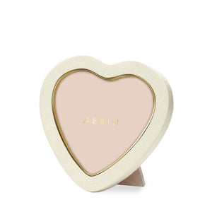 AERIN Shagreen Heart Frame - Cream