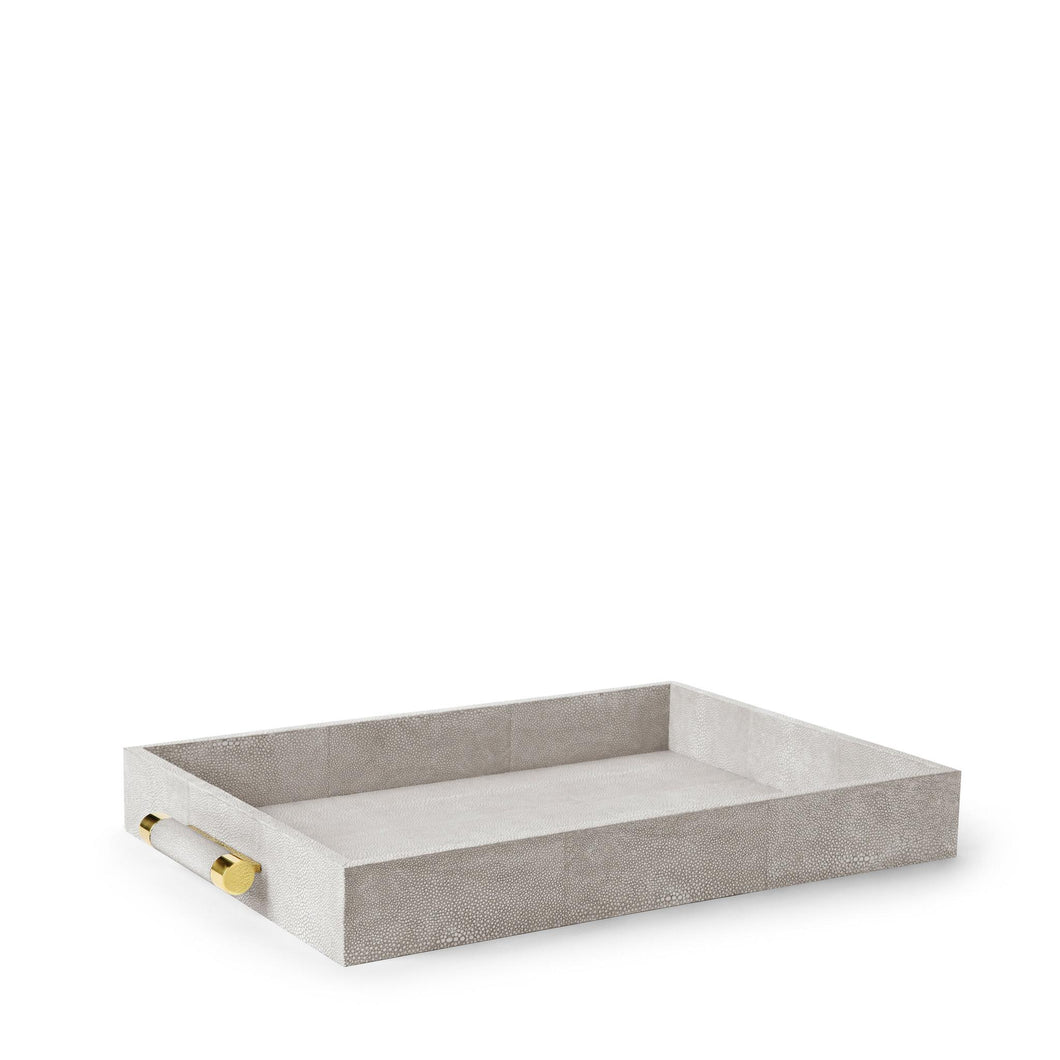 AERIN Classic Shagreen Serving Tray - Dove