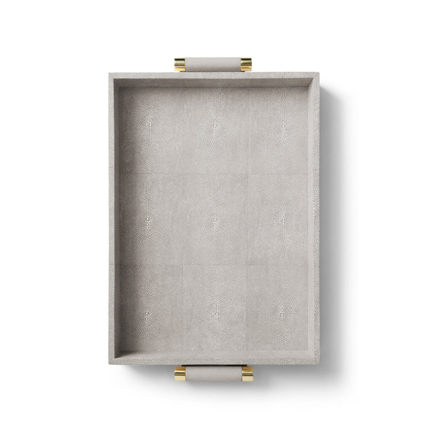 Load image into Gallery viewer, AERIN Classic Shagreen Serving Tray - Dove
