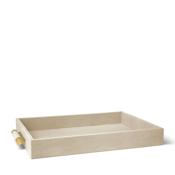 Load image into Gallery viewer, AERIN Classic Shagreen Serving Tray - Wheat
