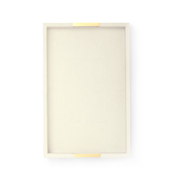 Load image into Gallery viewer, AERIN Modern Shagreen Desk Tray - Cream
