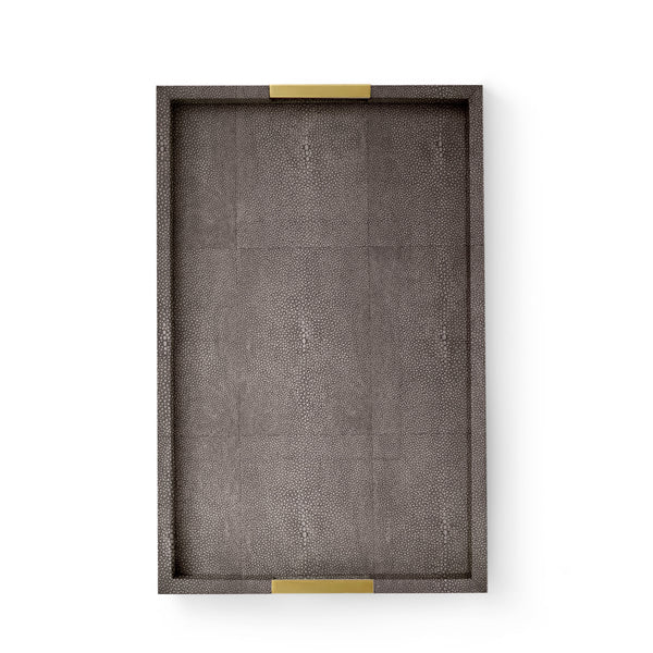 Load image into Gallery viewer, AERIN Modern Shagreen Desk Tray - Chocolate
