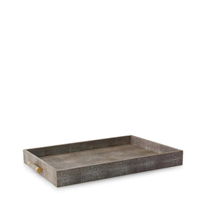 AERIN Classic Shagreen Butler Tray - Chocolate