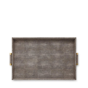 AERIN Classic Shagreen Butler Tray - Chocolate