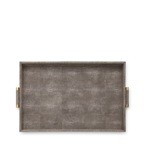 Load image into Gallery viewer, AERIN Classic Shagreen Butler Tray - Chocolate
