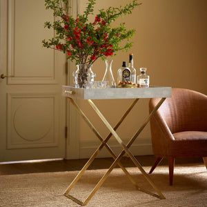 AERIN Classic Shagreen Butler Tray - Chocolate