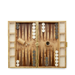 AERIN Shagreen Backgammon Set - Cream