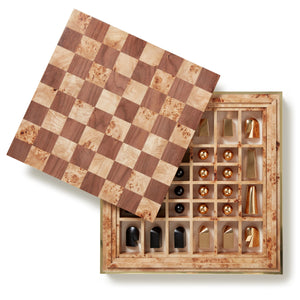 AERIN Shagreen Chess Set - Cream