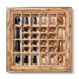 AERIN Shagreen Chess Set - Chocolate