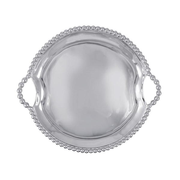 Load image into Gallery viewer, Mariposa Pearled Round Handle Tray
