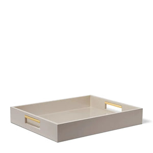 AERIN Piero Lacquer Tray, Taupe