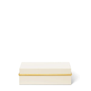 AERIN Piero Small Lacquer Box, Cream