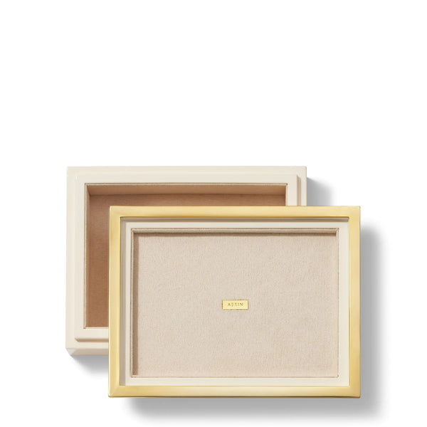 Load image into Gallery viewer, AERIN Piero Small Lacquer Box, Cream
