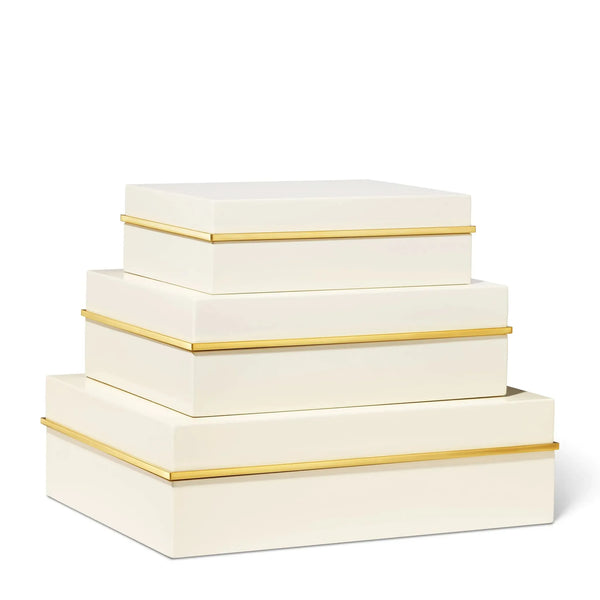 Load image into Gallery viewer, AERIN Piero Small Lacquer Box, Cream
