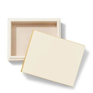 AERIN Piero Medium Lacquer Box, Cream