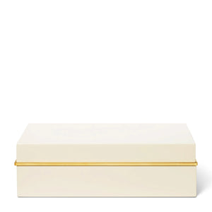 AERIN Piero Large Lacquer Box, Cream