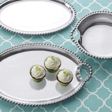 Load image into Gallery viewer, Mariposa Pearled Round Handle Tray