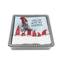 Load image into Gallery viewer, Mariposa Gnome With Red Hat Beaded Napkin Box