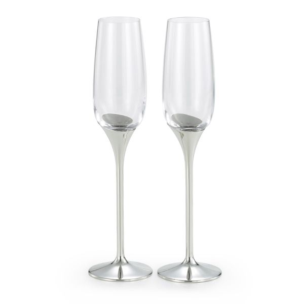 Load image into Gallery viewer, Royal Selangor Domaine Champagne Flute Pair
