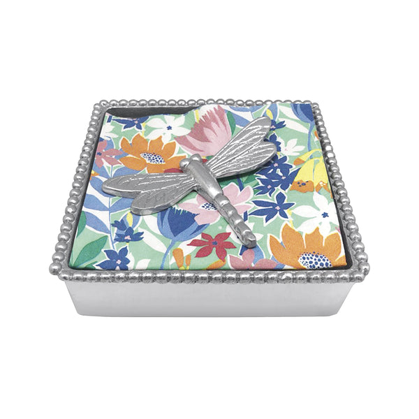 Load image into Gallery viewer, Mariposa Dragonfly Beaded Napkin Box
